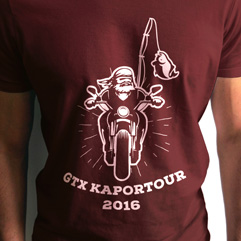 Návrh potlače tričiek  Kaportour 2016