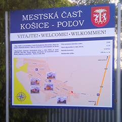Informačná tabuľa - Košice MČ Poľov